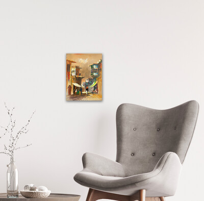 Village Original Knife Hand Painted Canvas
