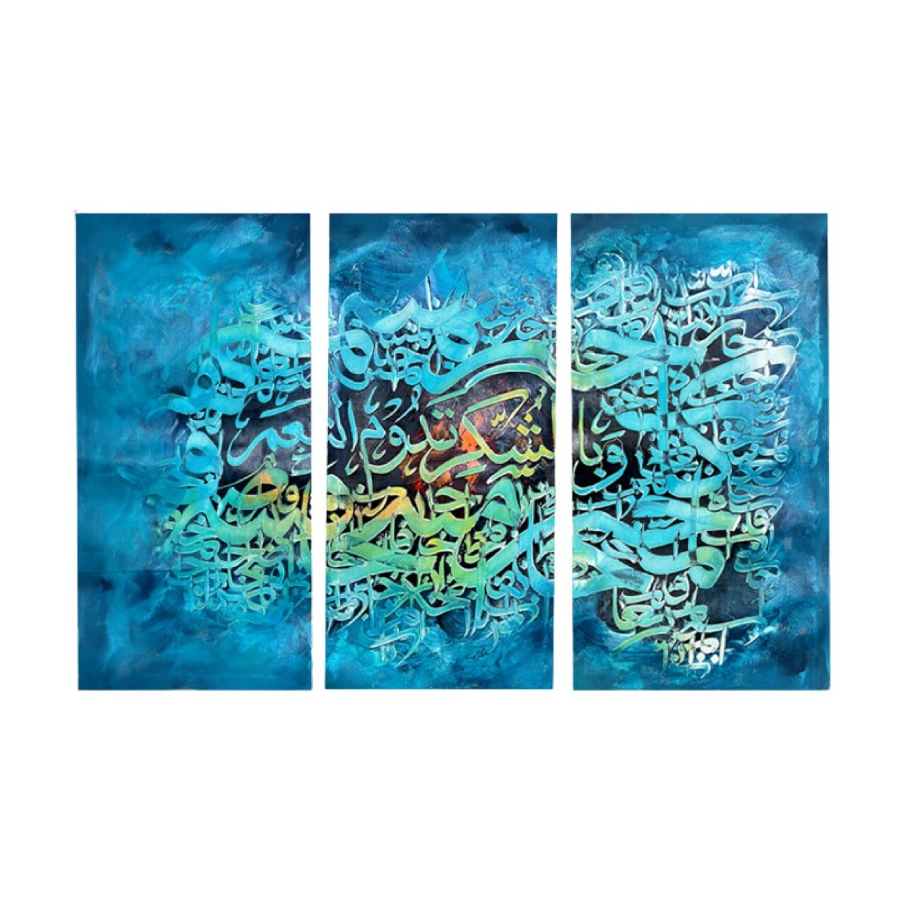 Gratitude increases ones blessings - Islamic Proverb - Abstract Stylistic Design Textured Oil Painting