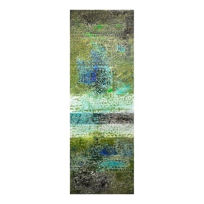 Abstract Ancient Arabic Calligraphy Oil Painting