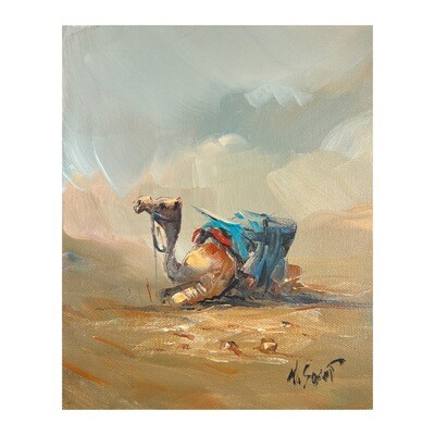 Desert Camel -  Knife Art Oil Painting