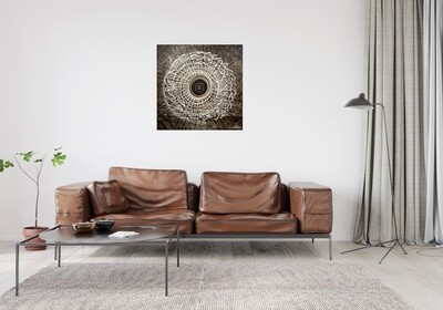 Kaaba Tawaf of Sincerity Monochrome Abstract 3D Giclée Canvas