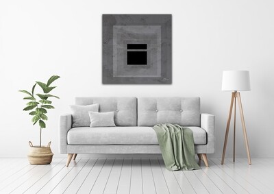 Kaaba - Veils - Grey Abstract Giclée Canvas
