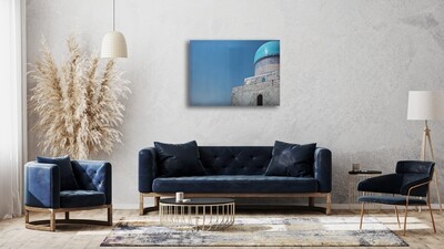 Scenic Turquoise Dome Hexagonal
Samarkand Mosque Original Giclée Canvas