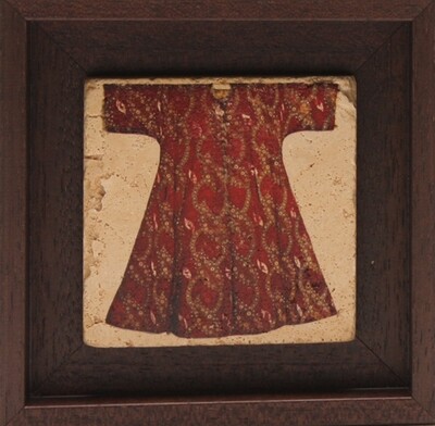 Red Kaftan with Small Gold Motif Design Stone Art