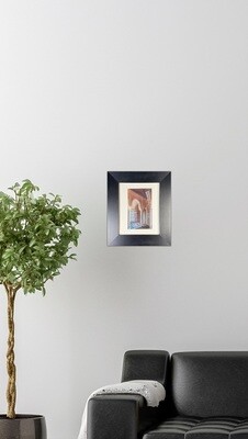 Al-Hambra Doorway Handpainted Design in Black Grain Finish Frame
