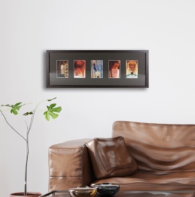Mosque Arches Design in Brown 3D Memory Box Frame