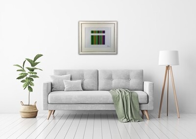 The Vibrancy of Islam Modern Art in a White Distressed Frame