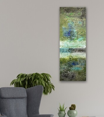 Abstract Ancient Arabic Calligraphy Oil Painting