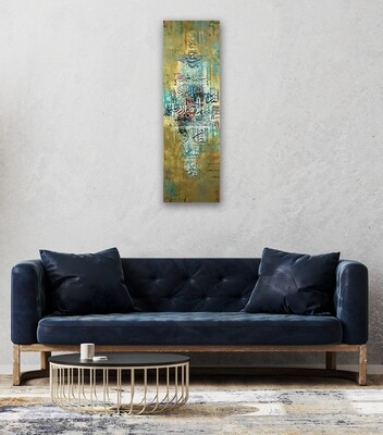 Abstract Religious Phrases Textured Original Hand Painted Canvas