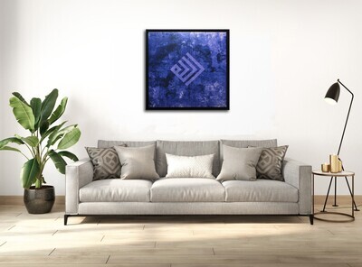 Allah Kufic Rotated Abstract Purple Design Original Giclee Canvas