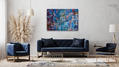 Quranic Verses Mixed Media Collage Original Hand Painted Canvas
