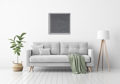 Surah Ikhlaas Grey Concrete Effect Bas Relief Kufic White Frame