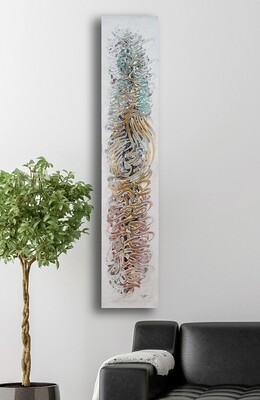 Al Hayy Textured Multi-Media Original Hand painted Canvas