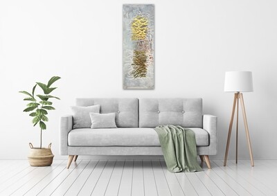 Allah Gold Abstract Textured Oil Painting