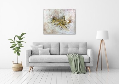 And if ye would count the favour of Allah ye cannot reckon it 18:16  Abstract Stylistic Design Textured Oil Painting