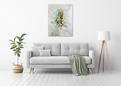 "Proclaim the Greatness of your Lord" 7:156 Abstract Stylistic Design Textured Oil Painting