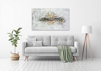"Nor will He punish them while they seek forgiveness.​" 8:33 Abstract Stylistic Design Textured Oil Painting