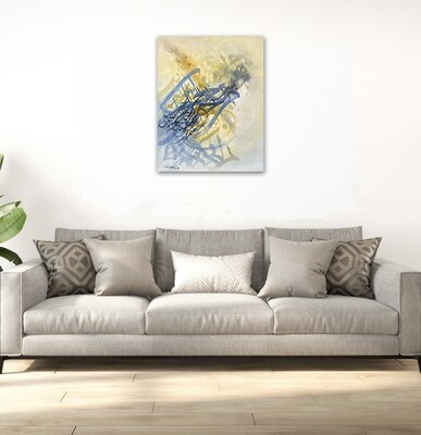 Bismillah Abstract Stylistic Design Oil Painting