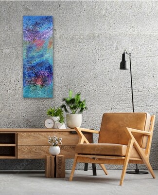 Multi Coloured Abstract Blessed Verses/Dua Oil Painting