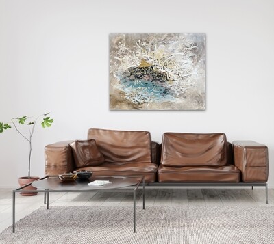 Verse of Gratitude  Abstract Stylistic Design Textured Oil Painting