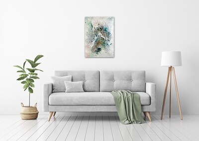 Ya Ghafur! Oh All Forgiving Abstract Stylistic Design Textured Oil Painting