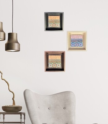 Madrasa Ben Youssef Marrakesh Moroccan Zellige Mosaic Design Framed Stone Art