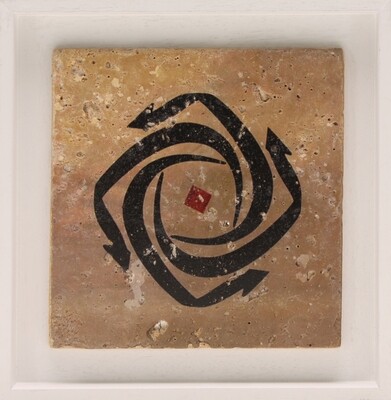 Circular Noons Red Dot Design Stone Art