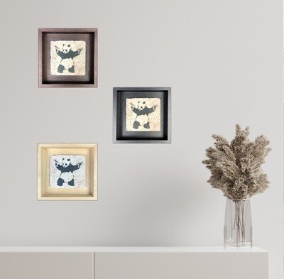 Banksy's “Panda with Guns” Design Stone Art
