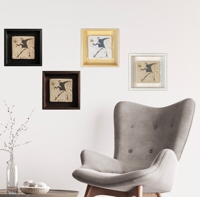 Banksy's Flower Thrower - Love Is In The Air Design Stone Art