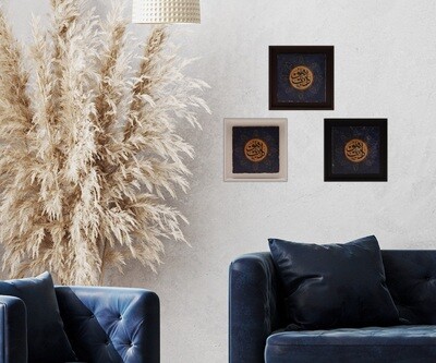 Adab Yaa Hu! in Blue Design Stone Art