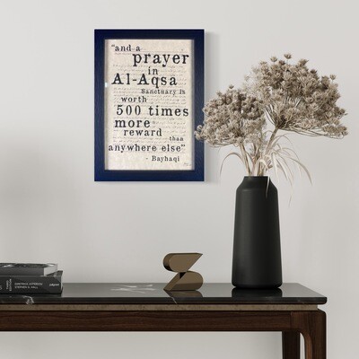 Al Aqsa Hadith Art Black Museum Box Frame