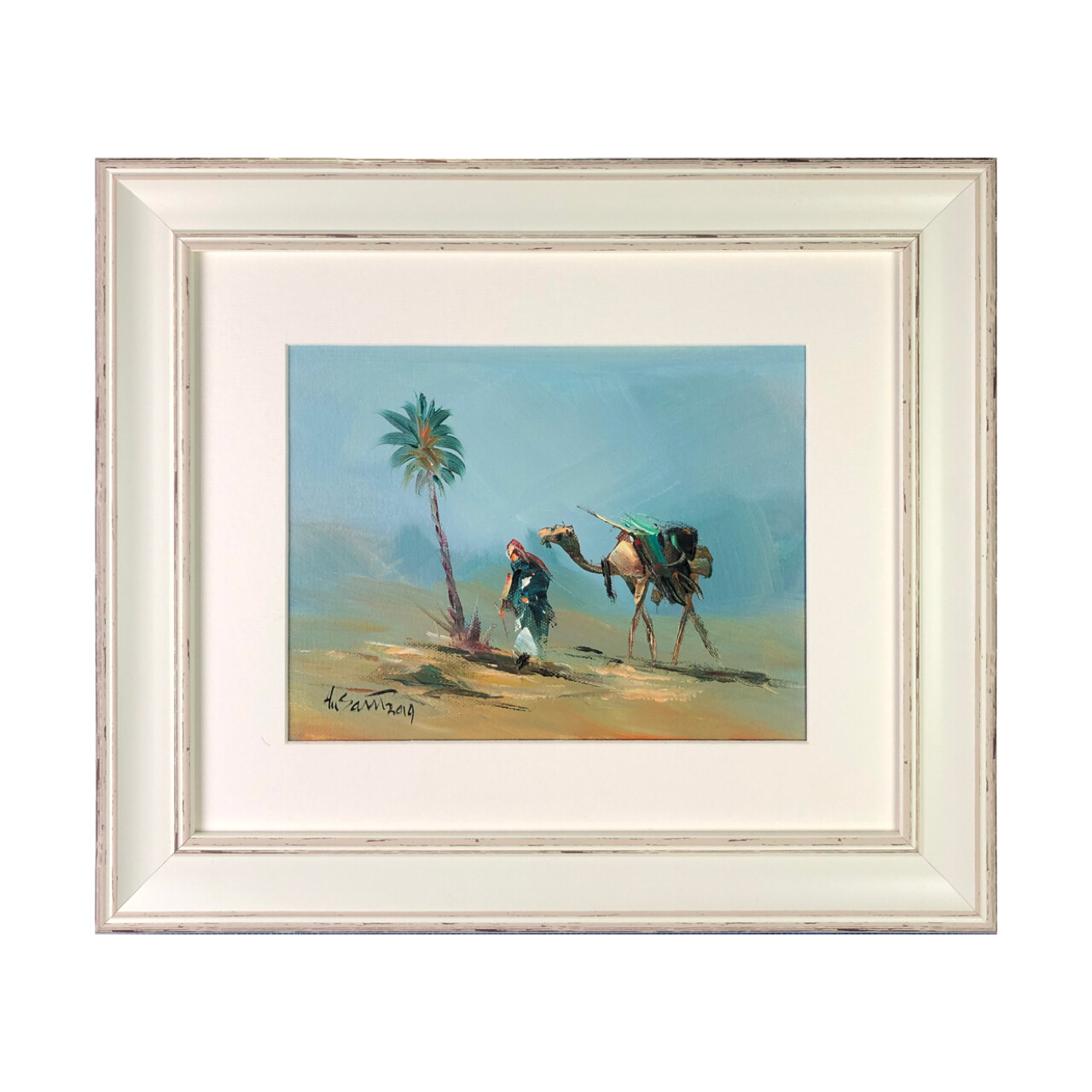 Bedouin &amp; Camel - Knife Art Oil Painting