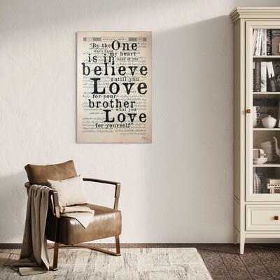 Love for your Brother Hadith Art Premium Giclée Canvas