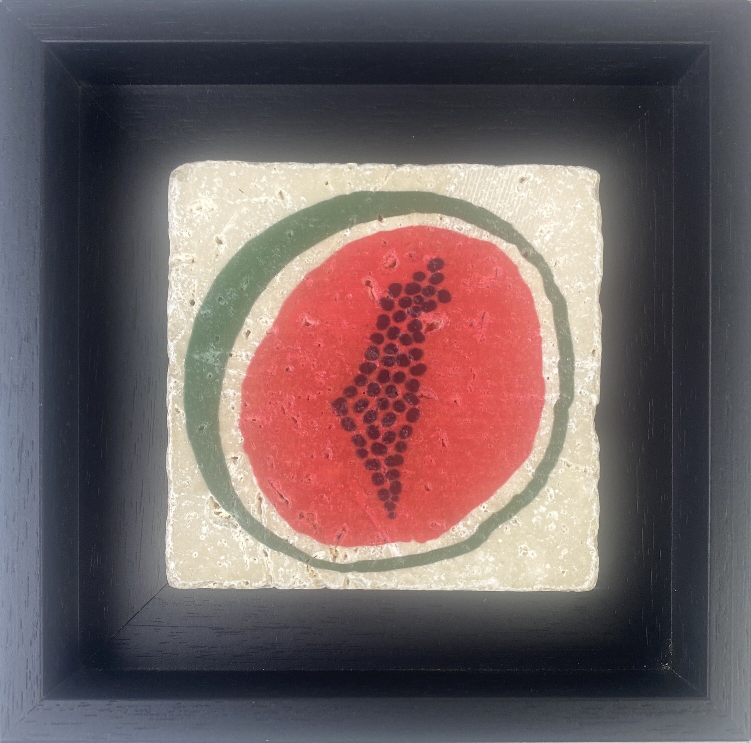 Watermelon Palestine Map Stone Art