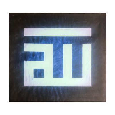 Allah Kufic Blue Design Original Giclee Canvas