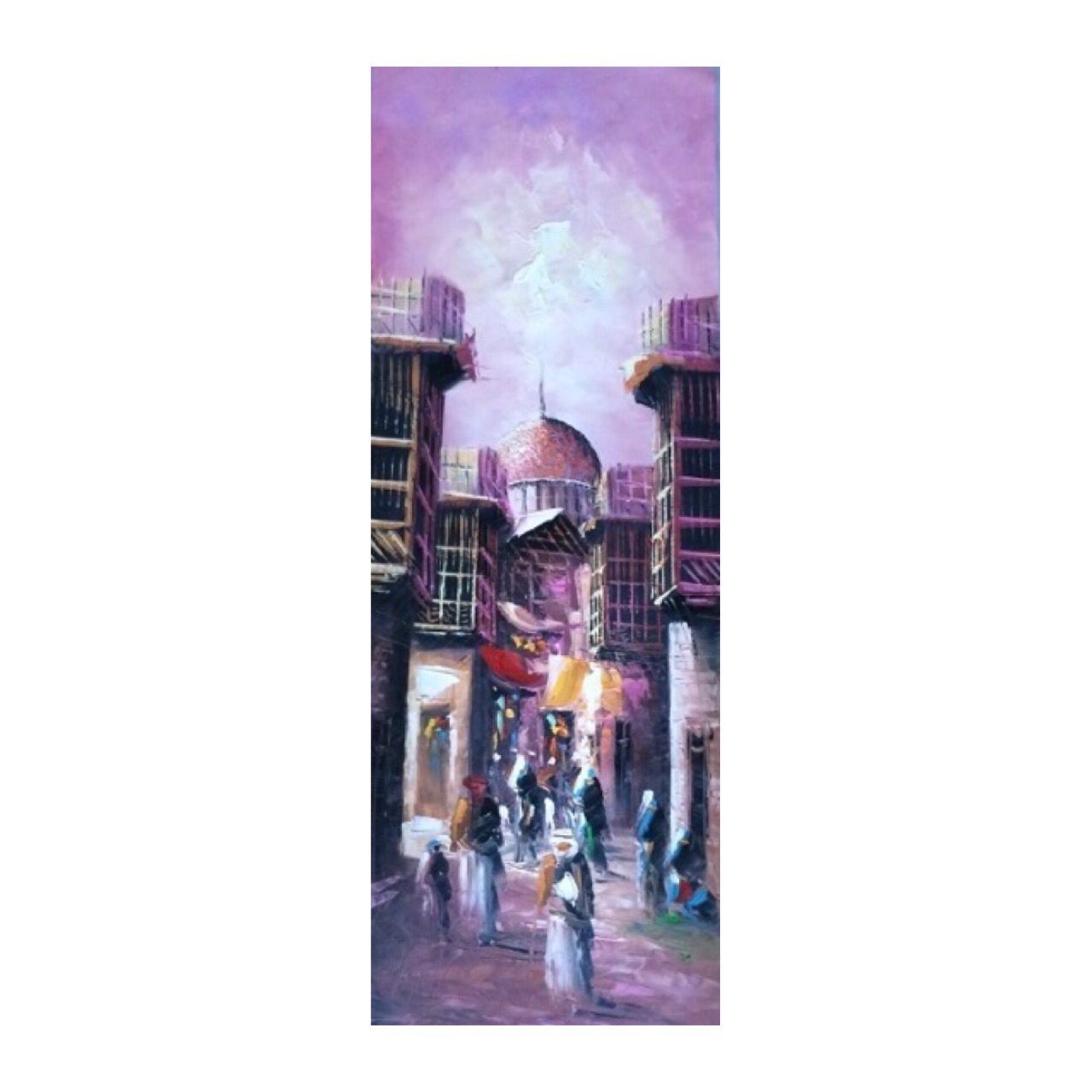 Streets of Baghdad Knife Art Original Hand Painted Canvas