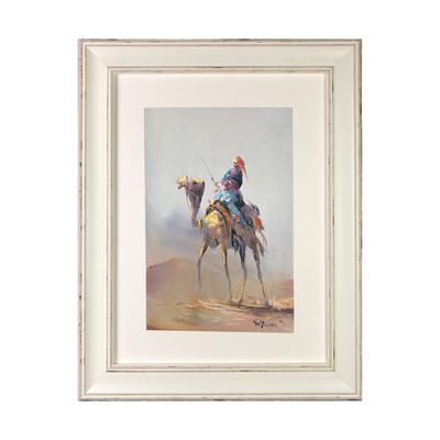 Desert Rider &amp; Camel - Knife Art Oil Painting