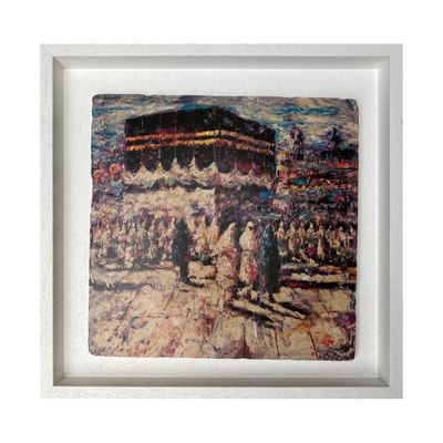 Kaaba &amp; Hujjaj Multi-coloured Stone Art