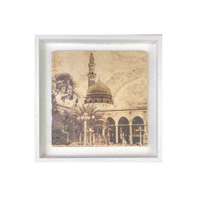 The Courtyard of Al Masjid an Nabawi ( The Prophet’s Mosque) Medina Circa 1900 Stone Tile