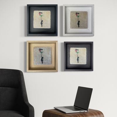 Banksy's “The Girl with the Balloons” Distortion Palestine Flags Design Stone Art