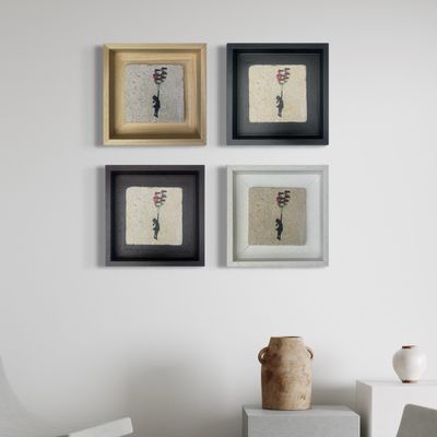 Banksy's “The Girl with the Balloons” Distortion Palestine Flags Design Stone Art