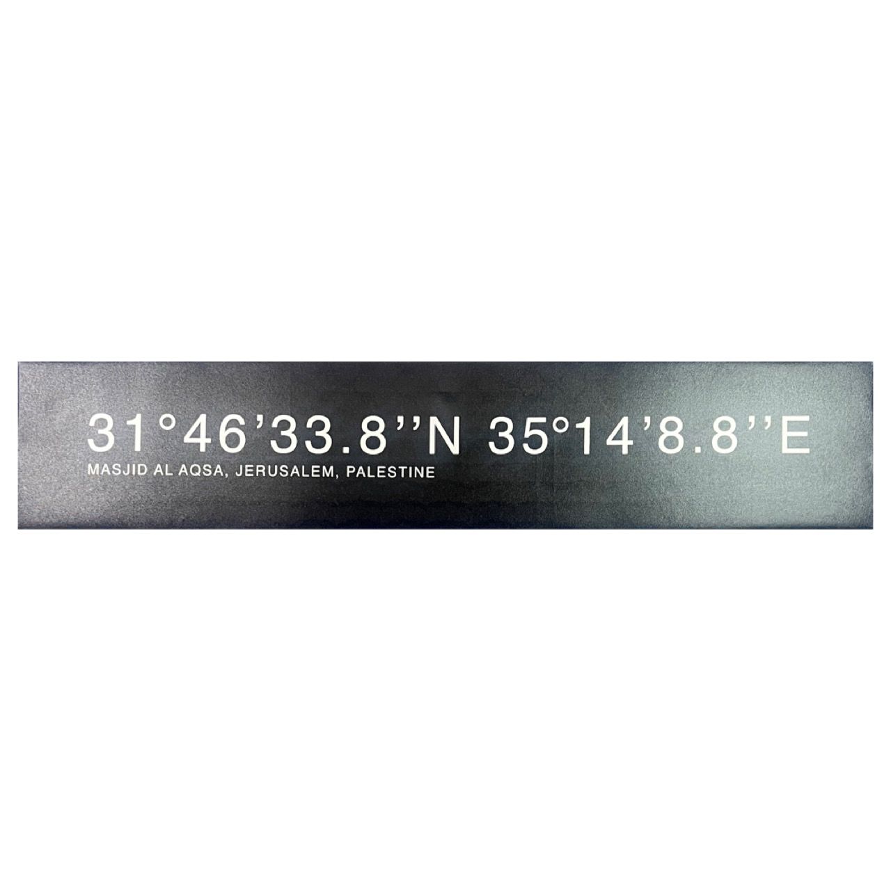 The Aqsa GPS Coordinates Keffiyeh Black Design Original Giclée Canvas, Frame Colour: Un-framed
