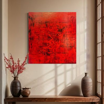 Al Wadud The Most Loving Names of Allah Abstract design - Original hand engraved knife calligraphy painting