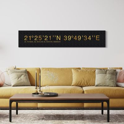 The Kaaba GPS Gold Original Giclée Canvas