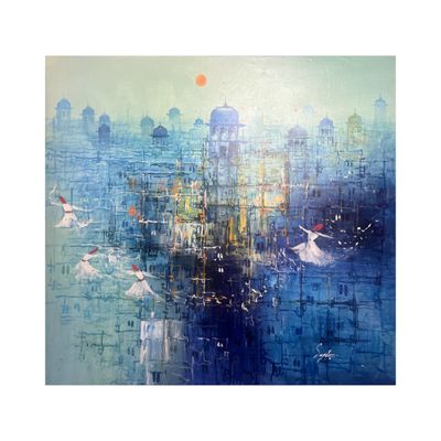 Sacred Dance in a Celestial City Oil Painting