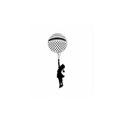 Banksy&#39;s “The Girl with the Balloons” Keffiyeh Design Greeting Card