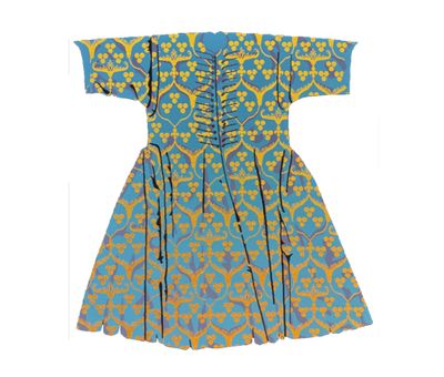 Sky Blue & Yellow Kaftan Greeting Card