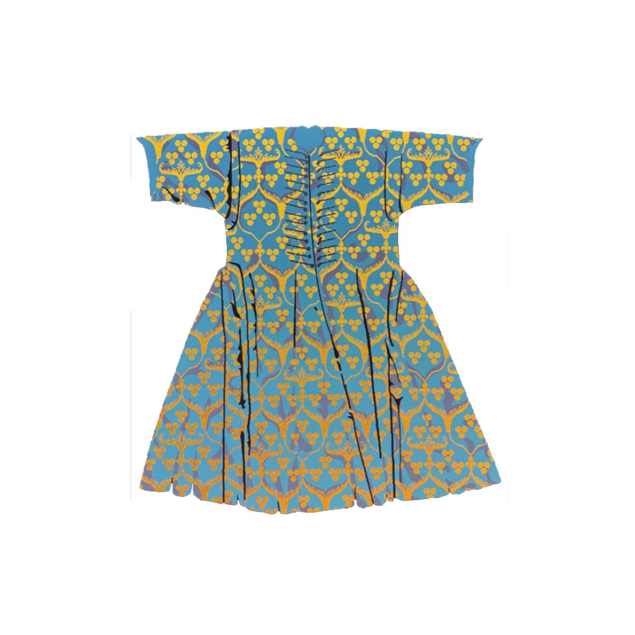 Sky Blue &amp; Yellow Kaftan Greeting Card