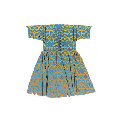 Sky Blue &amp; Yellow Kaftan Greeting Card