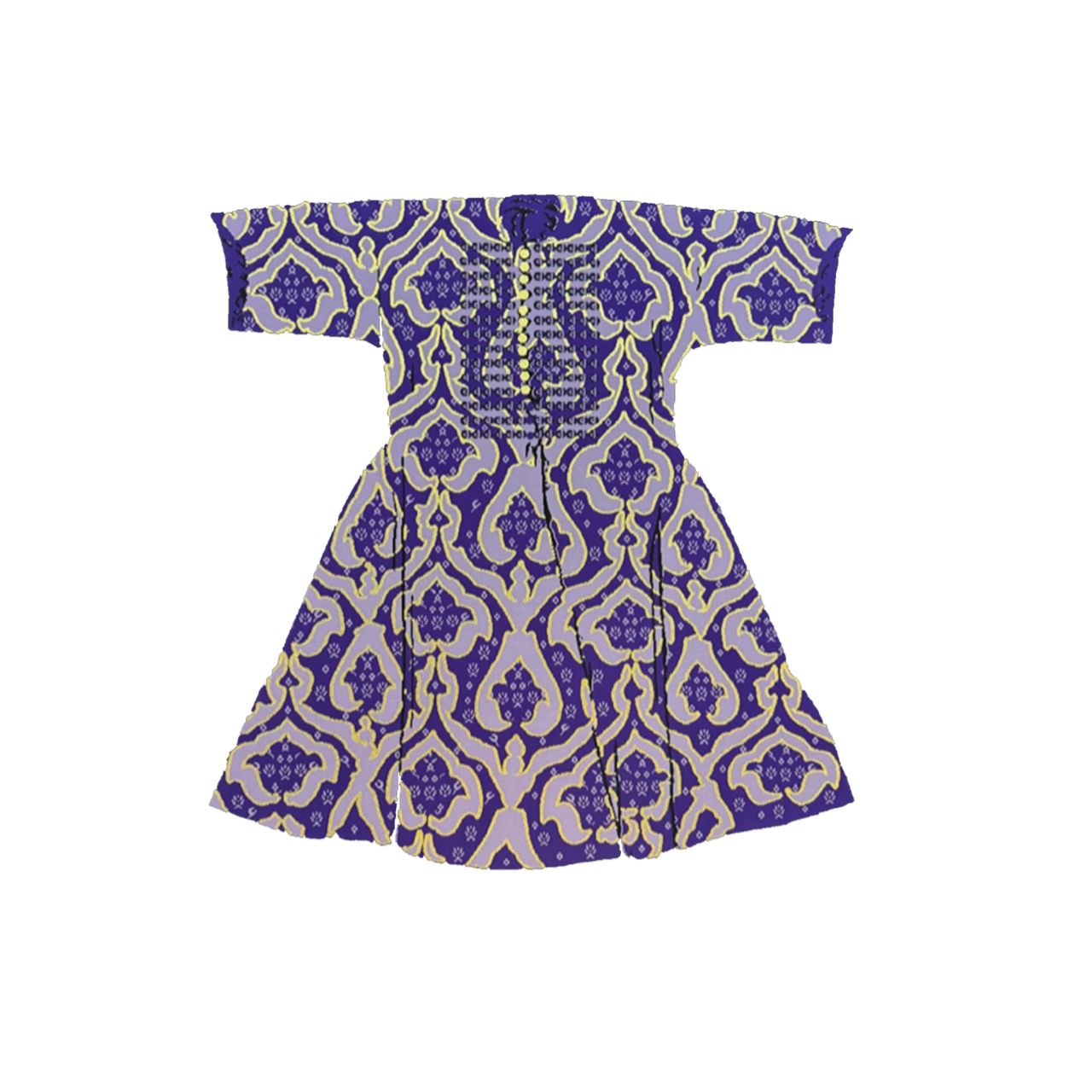 Blue Kaftan Greeting Card
